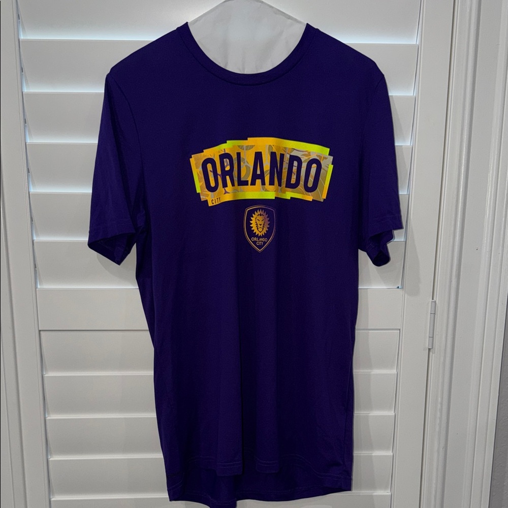 Adidas  Purple Orlando City Soccer Graphic Tee-Medium